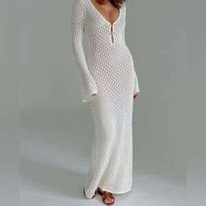 Conmense Cover Up Long Sleeve Open Back Long Dress (new with tag)